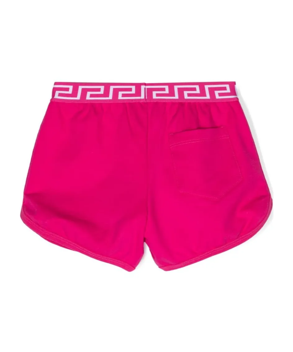Greca-Waistband Stretched Shorts