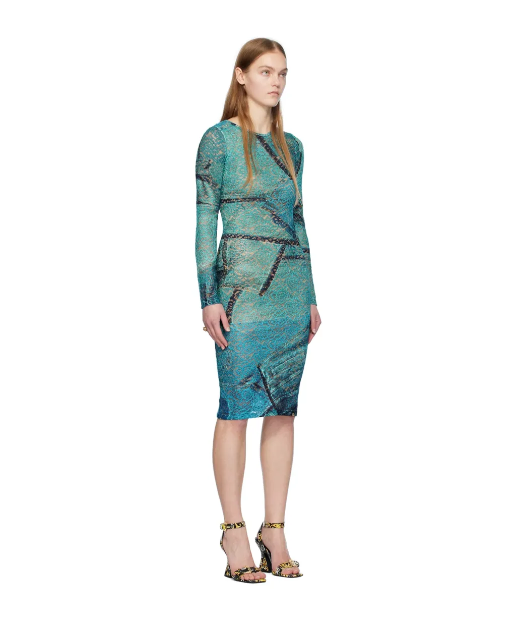 Long Sleeve Round Neck Dress