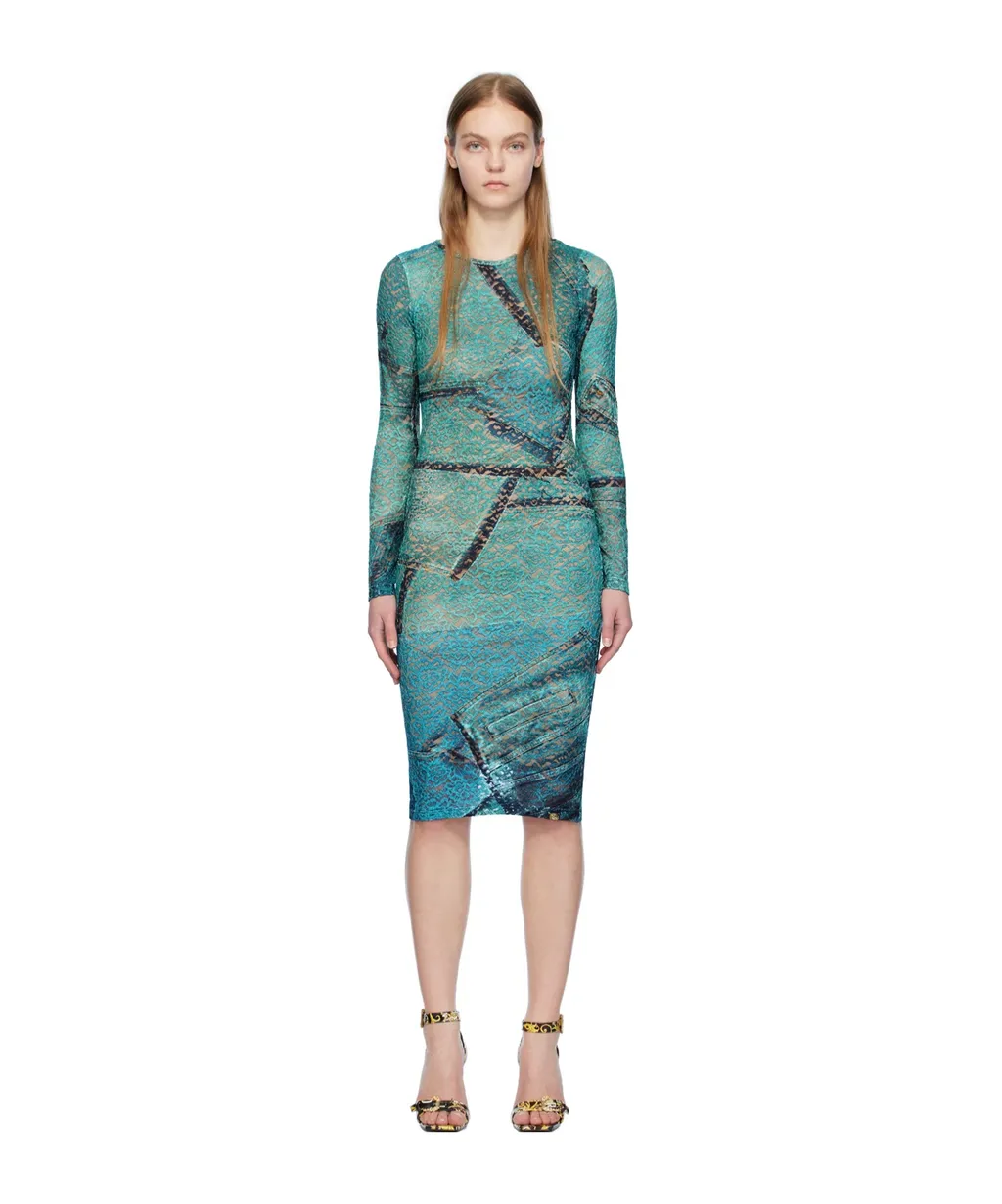 Long Sleeve Round Neck Dress