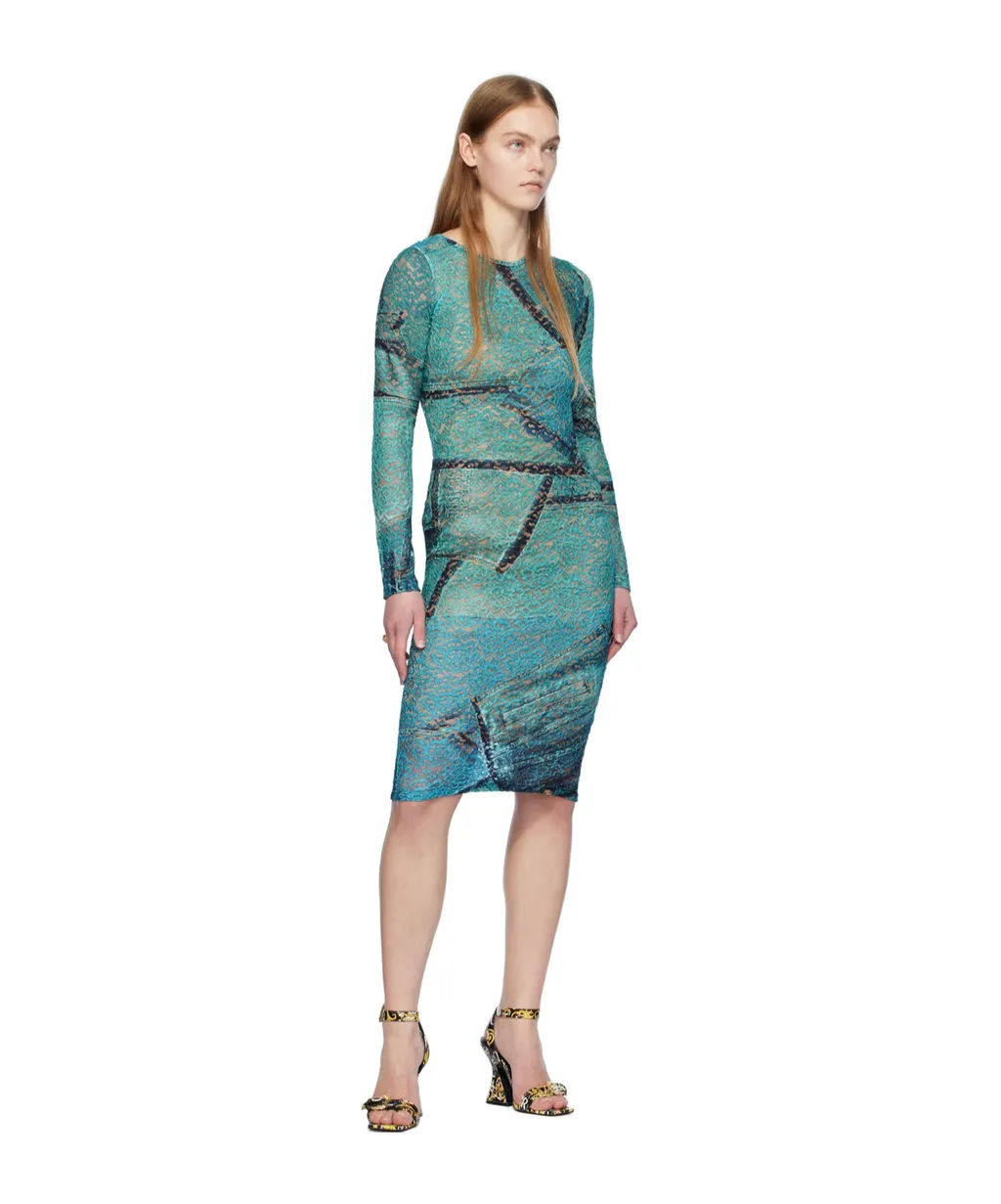Long Sleeve Round Neck Dress