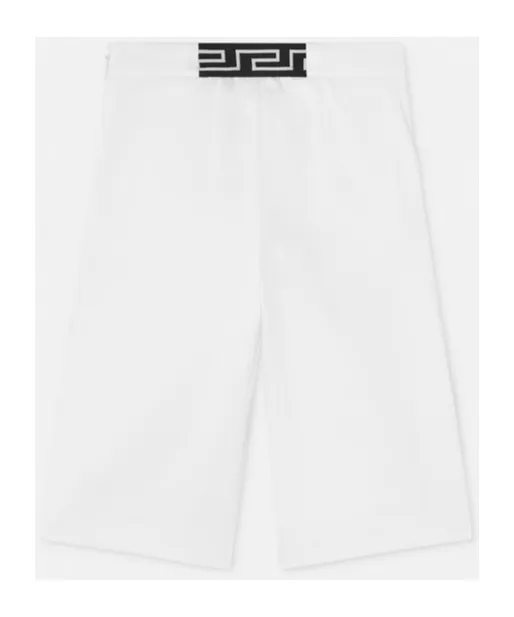 Greca-Detailing Cotton Shorts