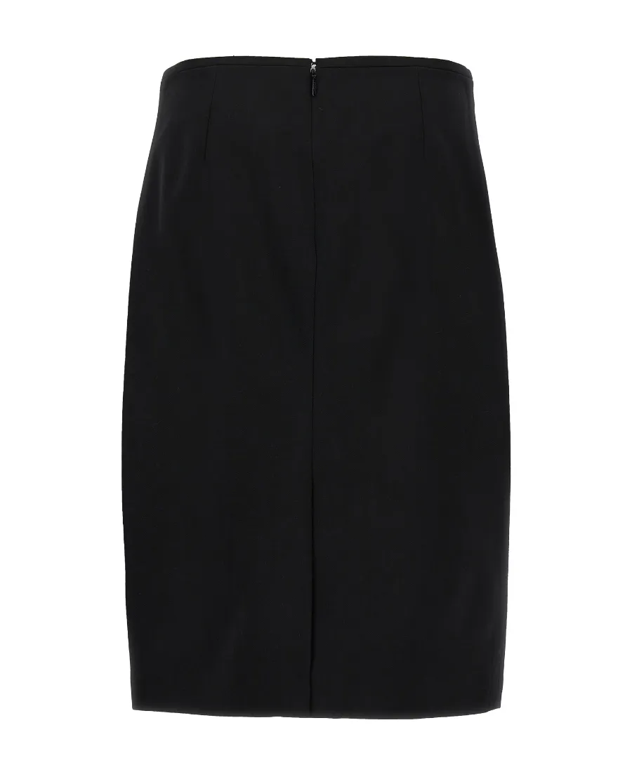 Medusa Straight Hem Midi Skirt