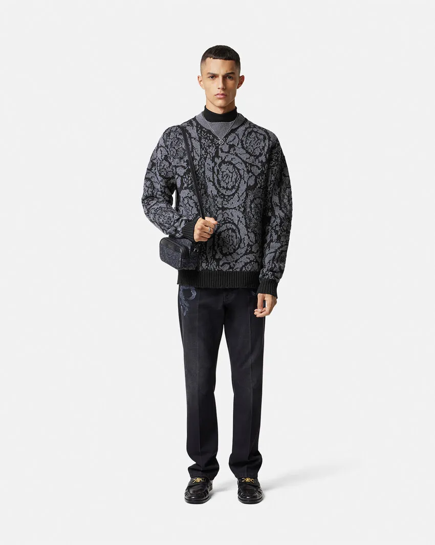 Barocco-Intarsia Crewneck Jumper