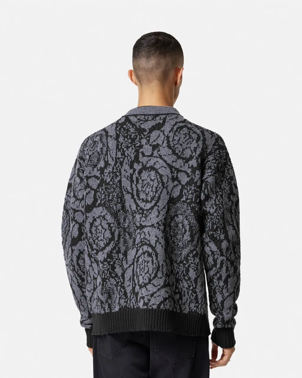 Barocco-Intarsia Crewneck Jumper