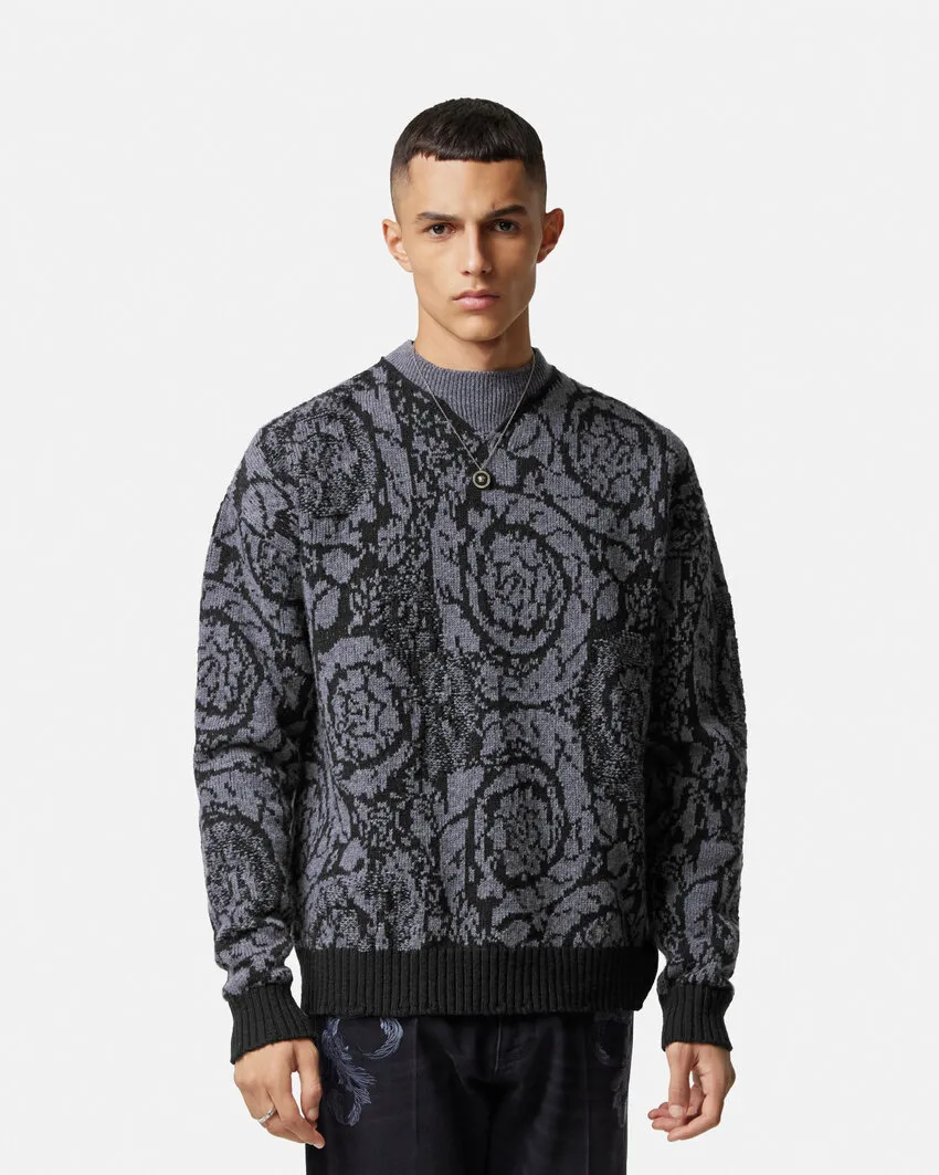 Barocco-Intarsia Crewneck Jumper