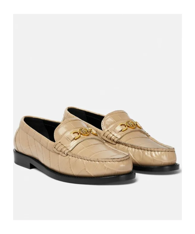 Medusa 95 Embossed Slip-On Loafers