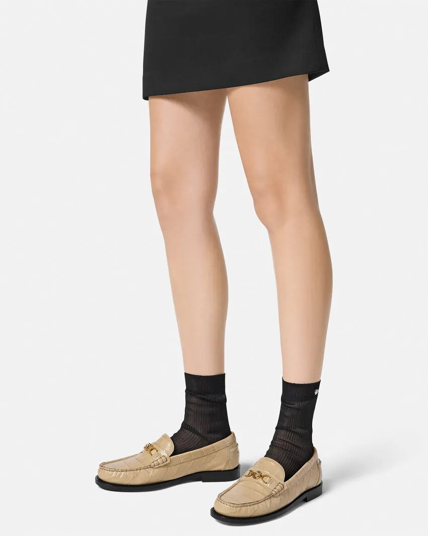 Medusa 95 Embossed Slip-On Loafers