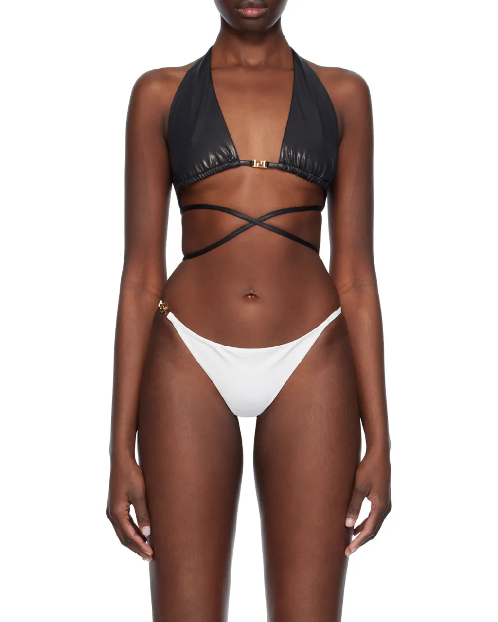Greca-Detailed Triangle Bikini Top