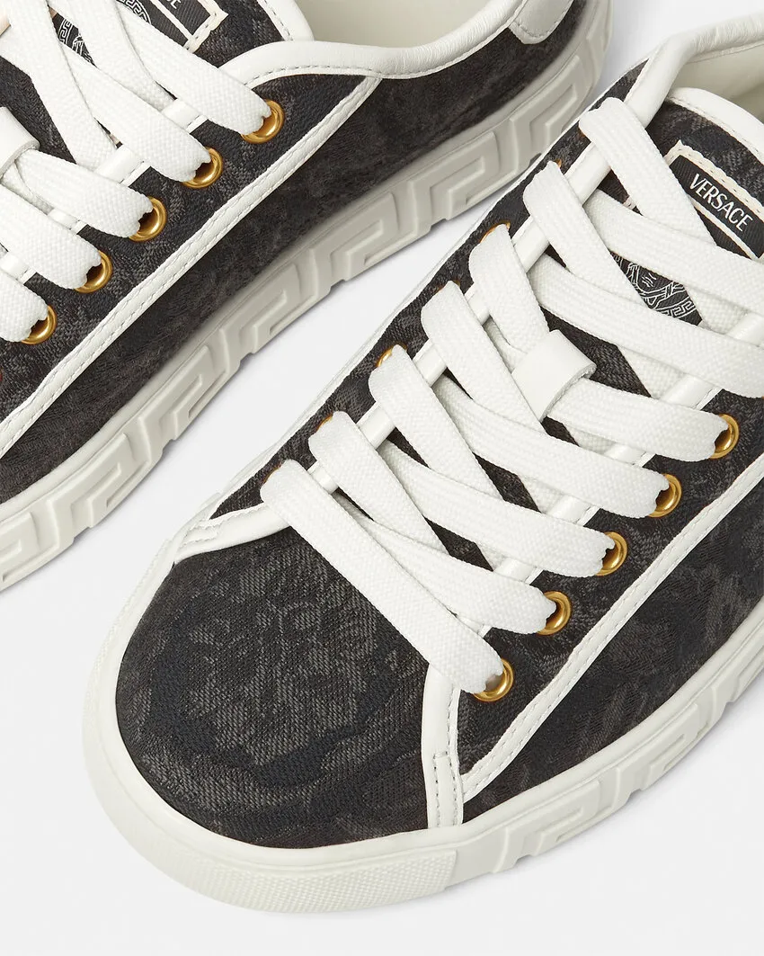 Barocco Greca Lace-Up Sneakers