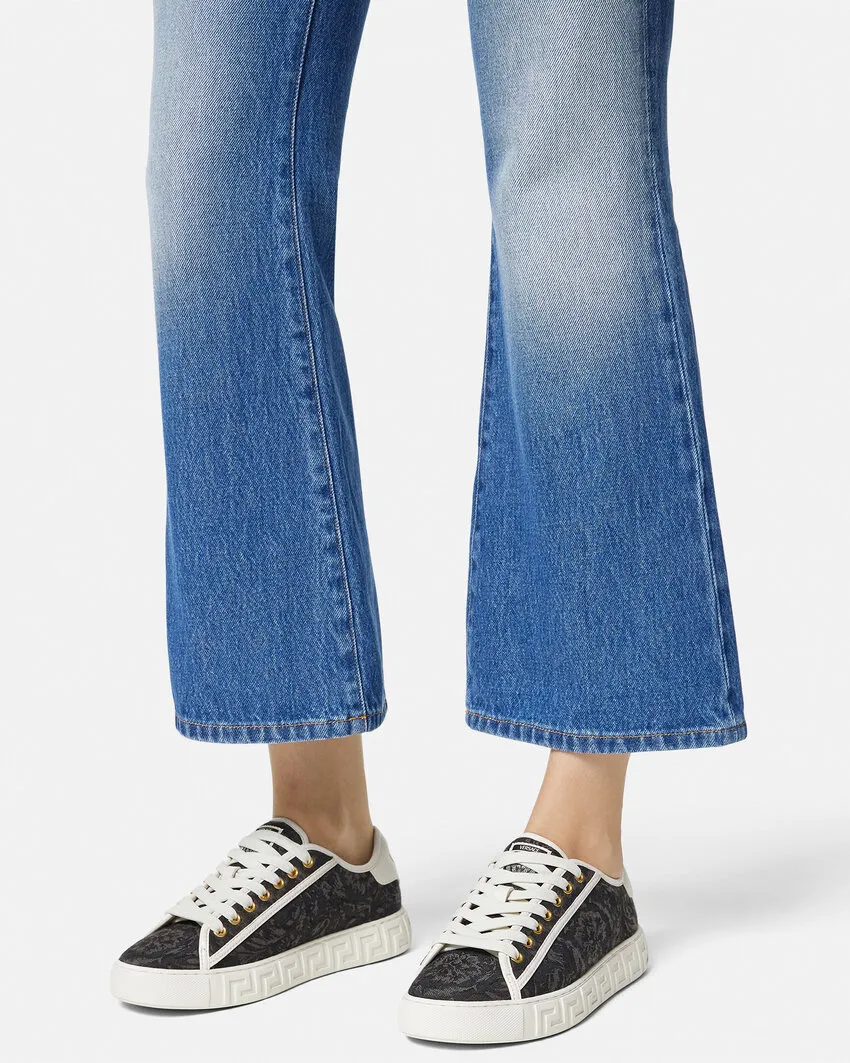 Barocco Greca Lace-Up Sneakers