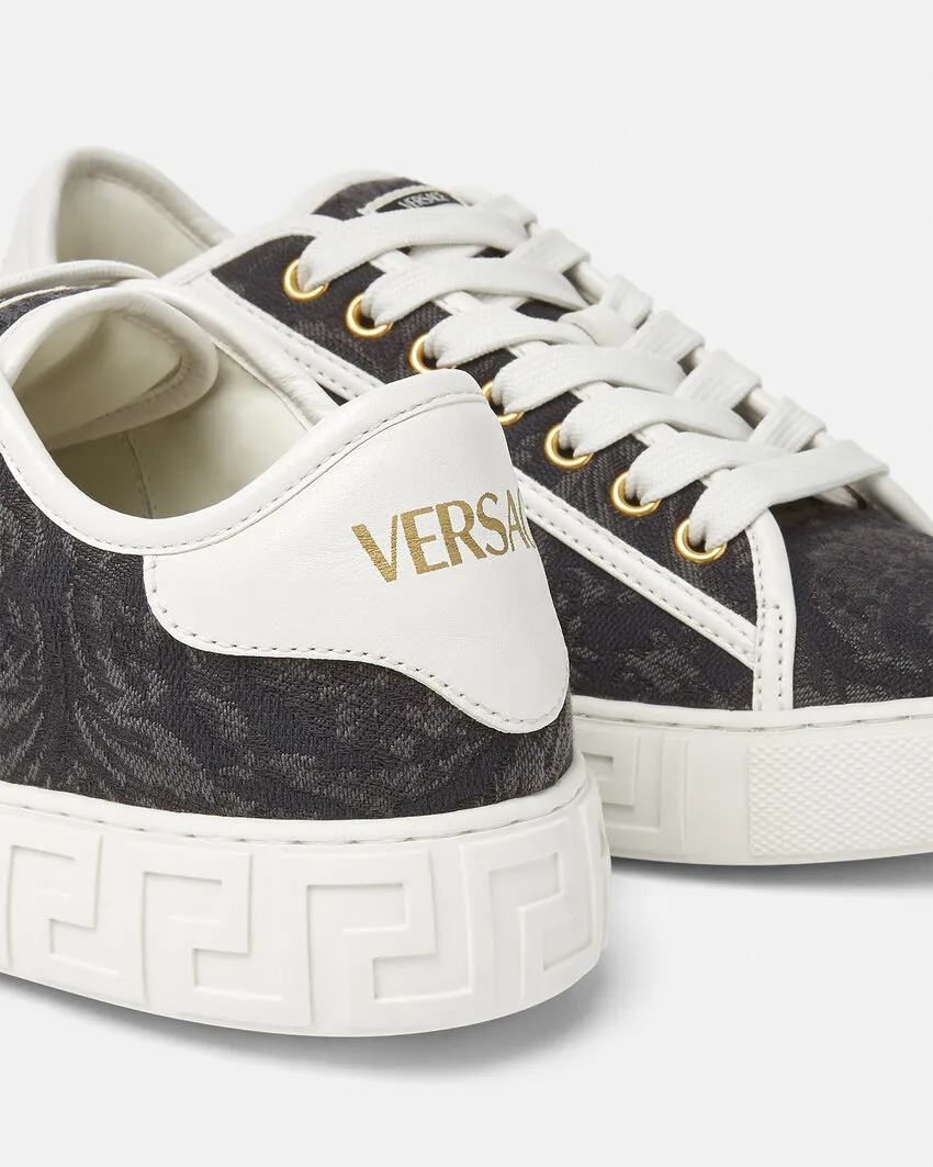 Barocco Greca Lace-Up Sneakers