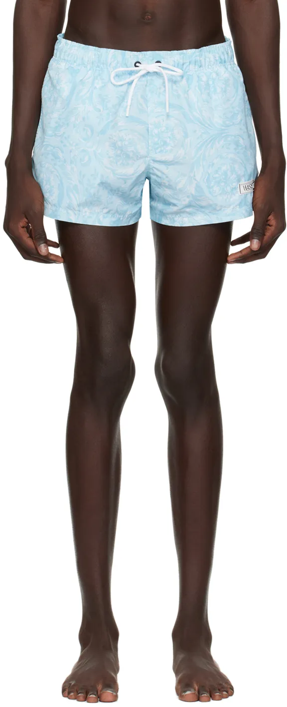 Barocco-Printed Drawstring Swim Shorts