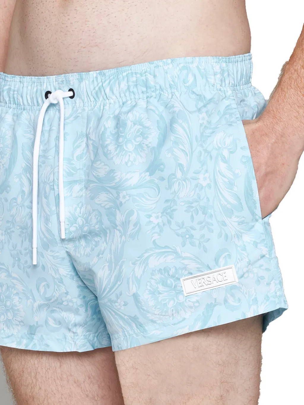 Barocco-Printed Drawstring Swim Shorts