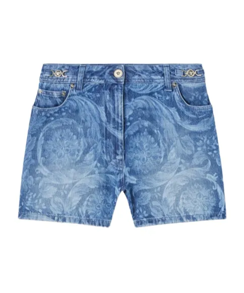 Logo-Patch Denim Shorts