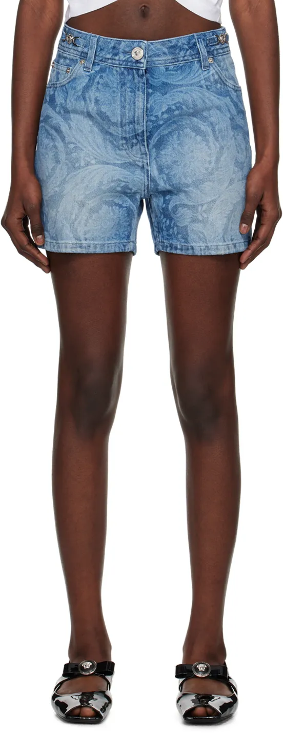 Logo-Patch Denim Shorts
