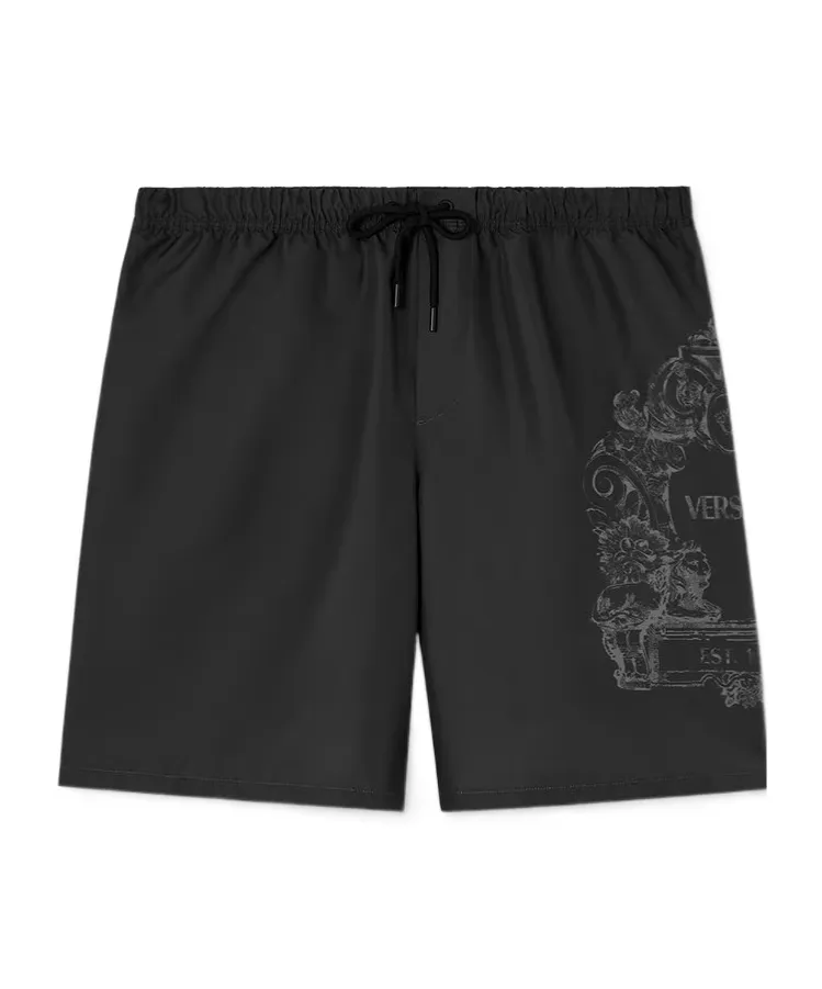 Logo-Graphic-Print Swim Shorts