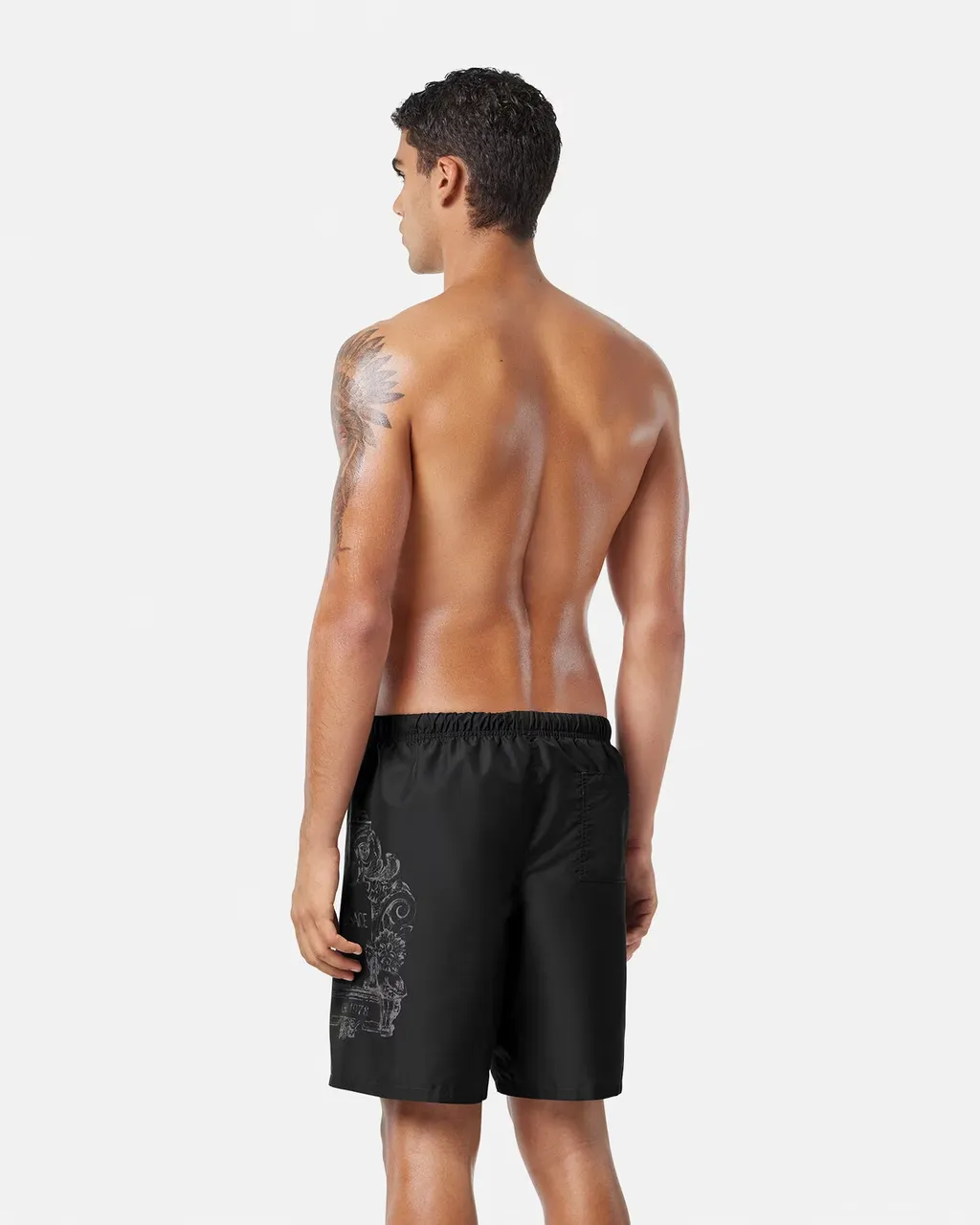 Logo-Graphic-Print Swim Shorts