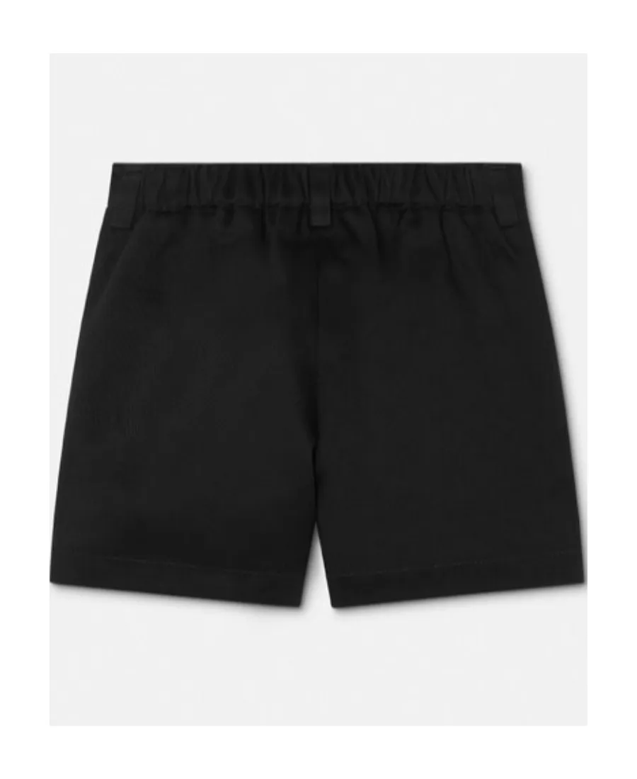 Greca-Waistband Straight Hem Shorts