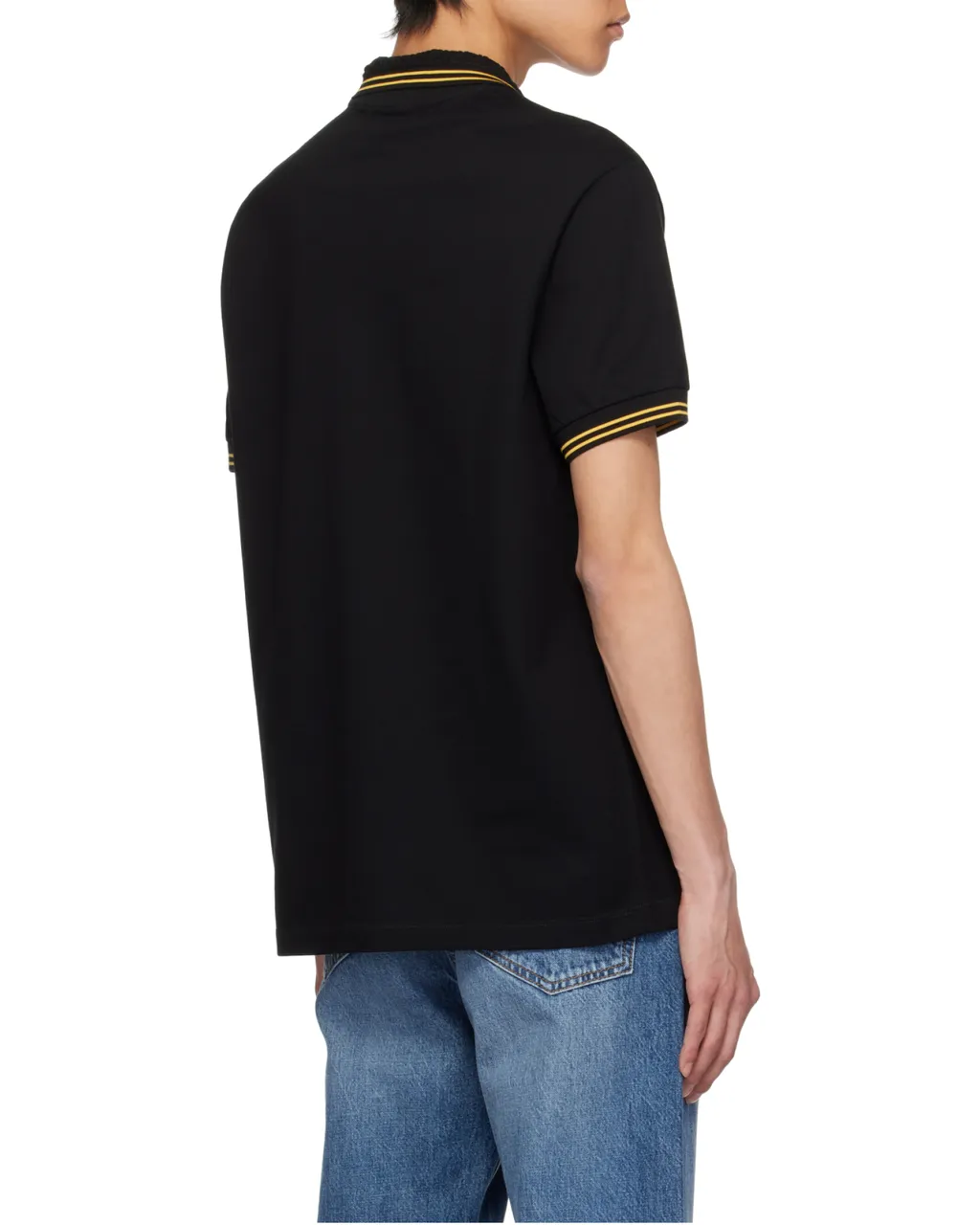 Medusa-Embroidered Short-Sleeved Polo Shirt