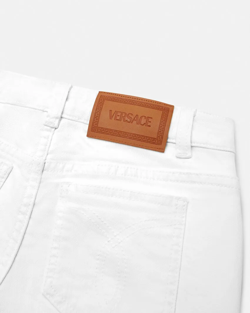 Logo Patch Flared Jeans