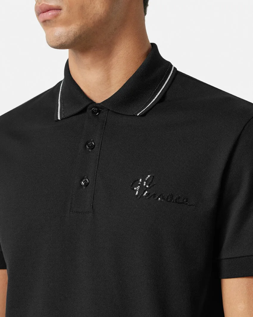 Versace Nautical Short-Sleeved Polo Shirt