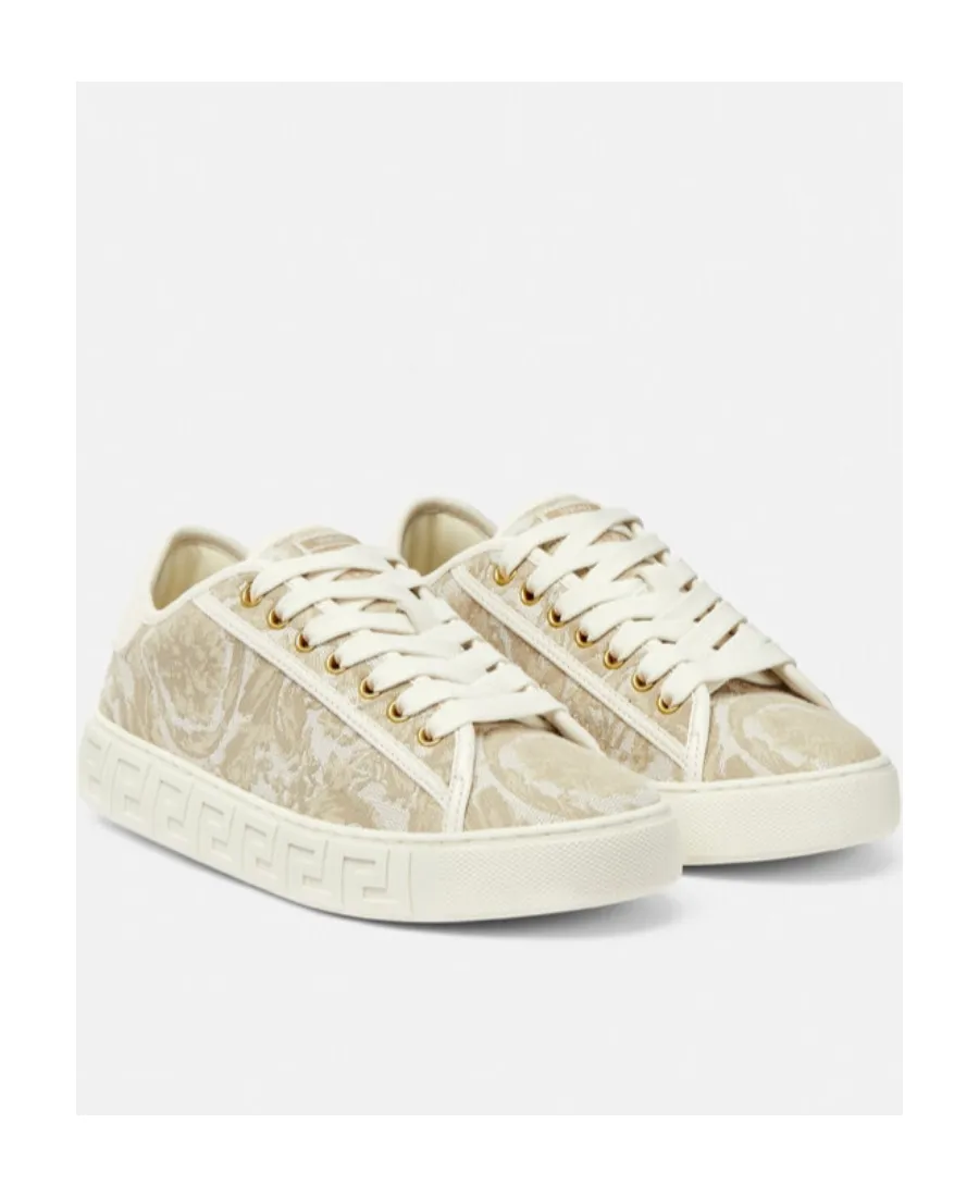 Barocco Greca Lace-Up Sneakers
