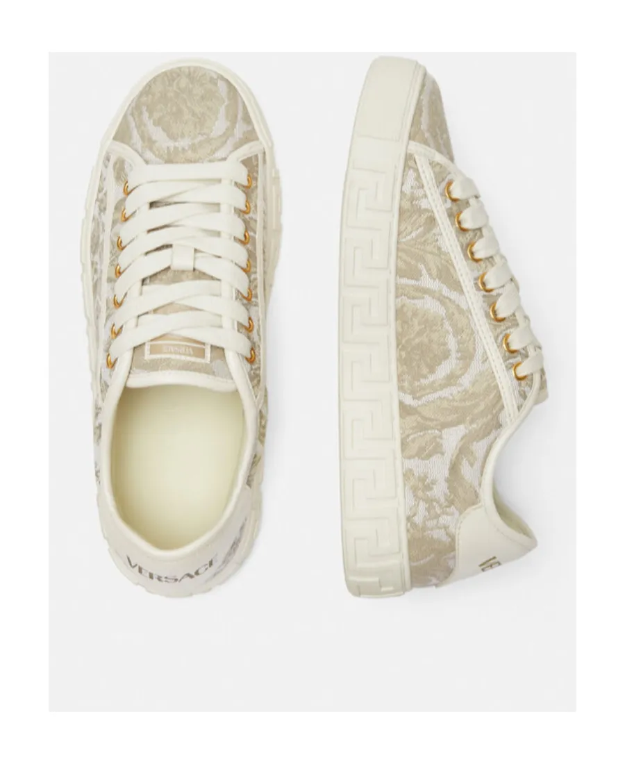 Barocco Greca Lace-Up Sneakers