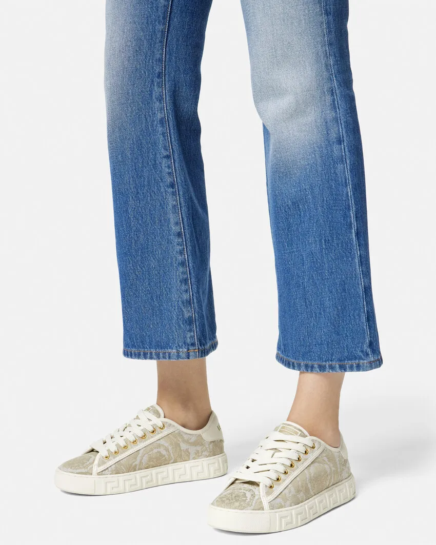 Barocco Greca Lace-Up Sneakers