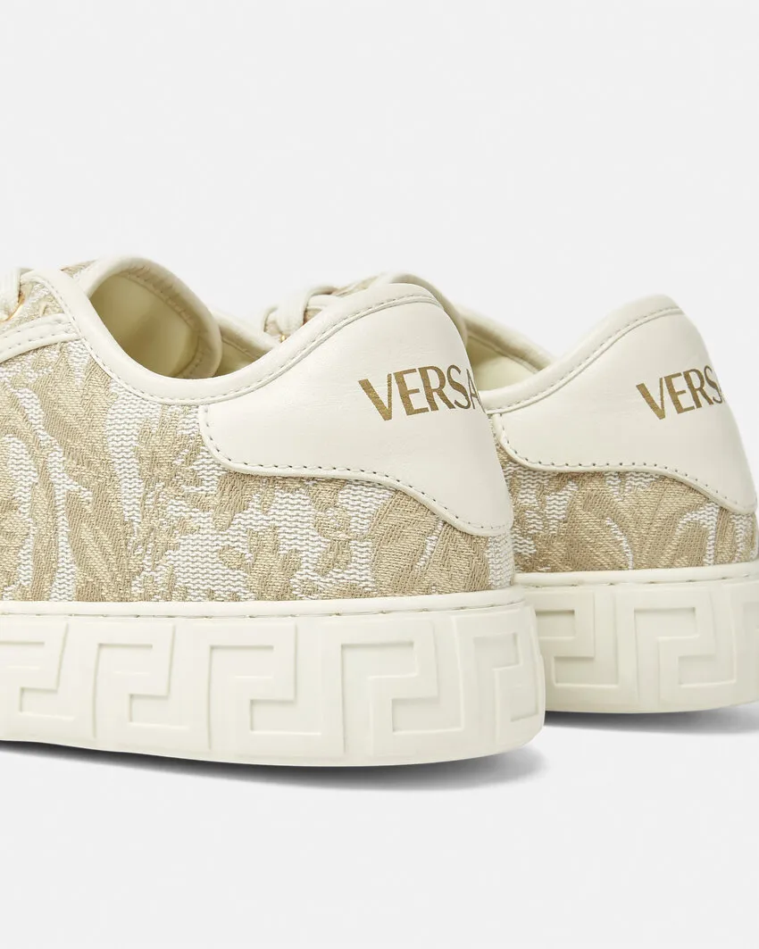Barocco Greca Lace-Up Sneakers