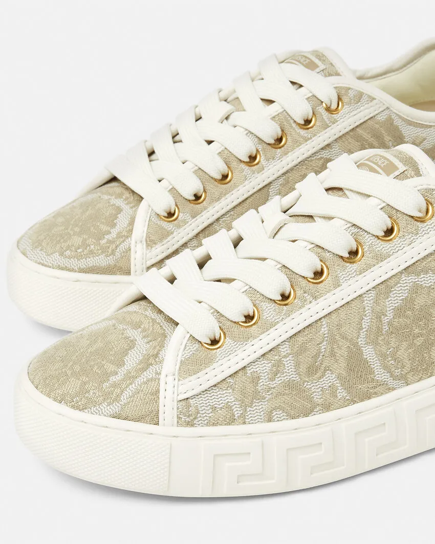 Barocco Greca Lace-Up Sneakers