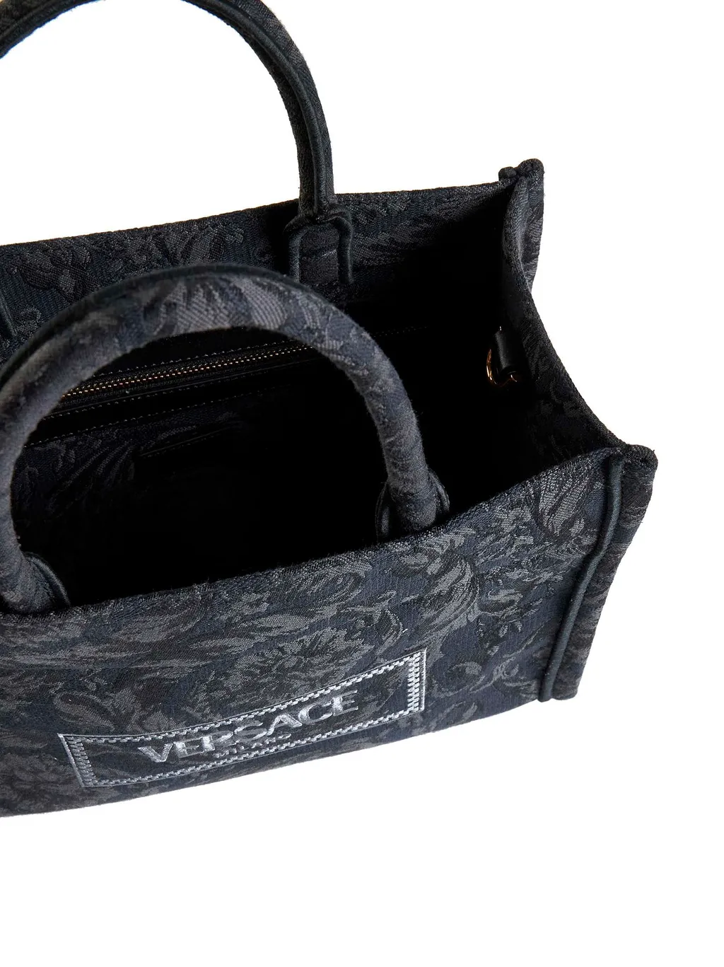 All-Over Floral Motif Top Handle Bag