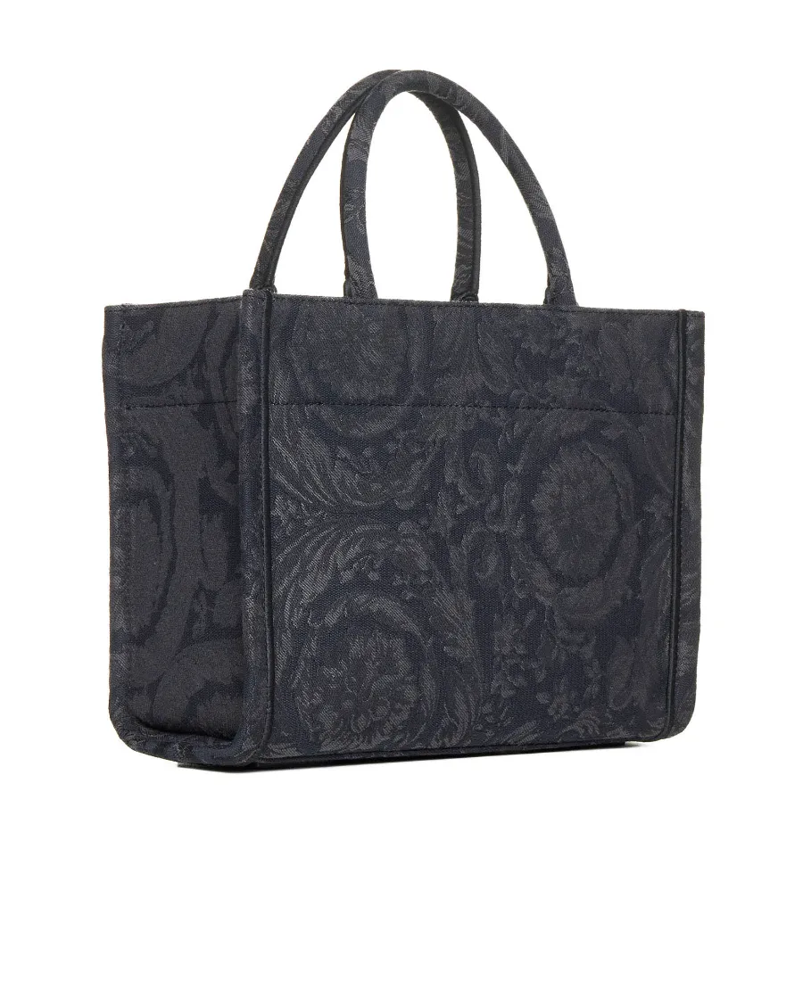 All-Over Floral Motif Top Handle Bag