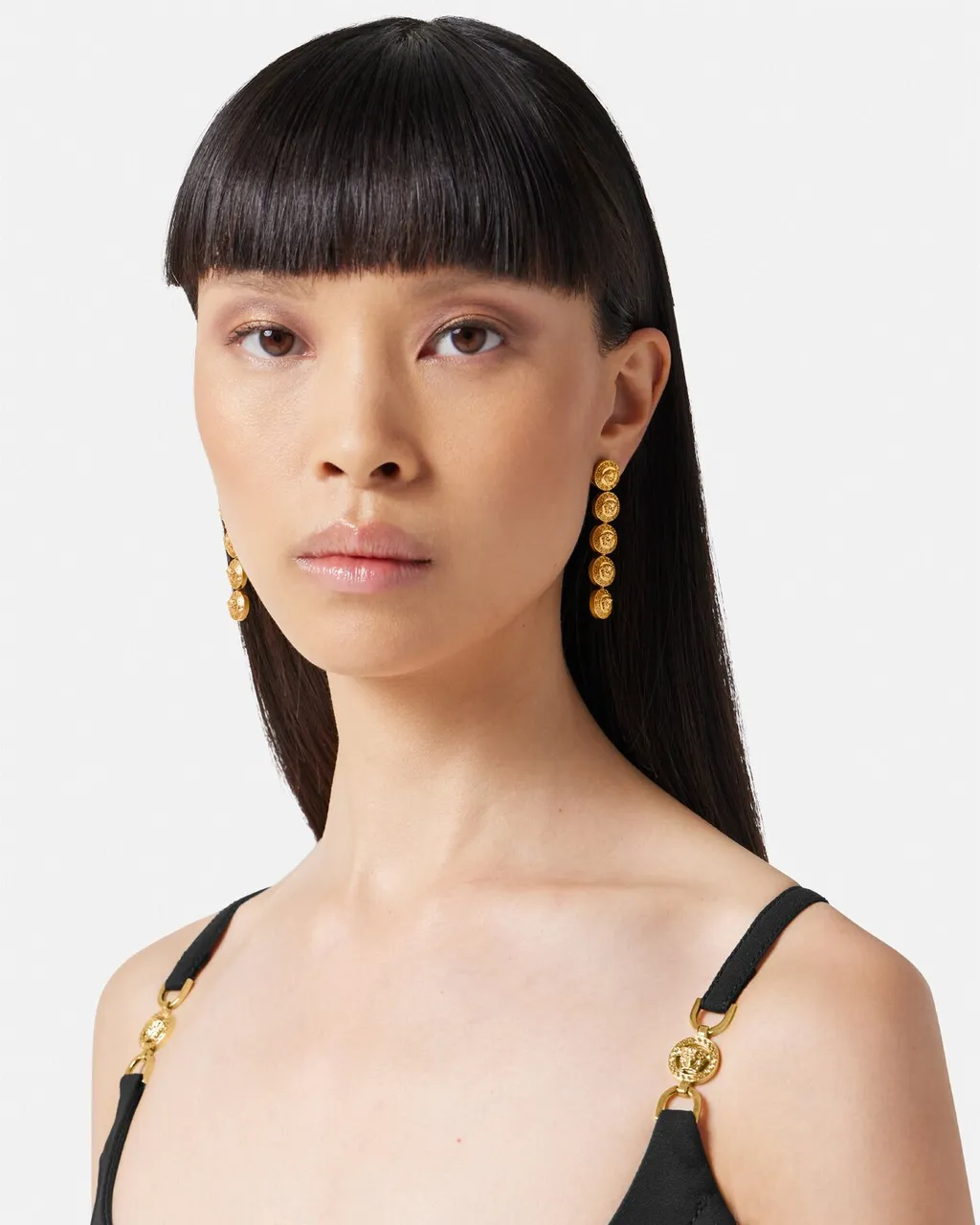 Medusa Charm Drop Earrings