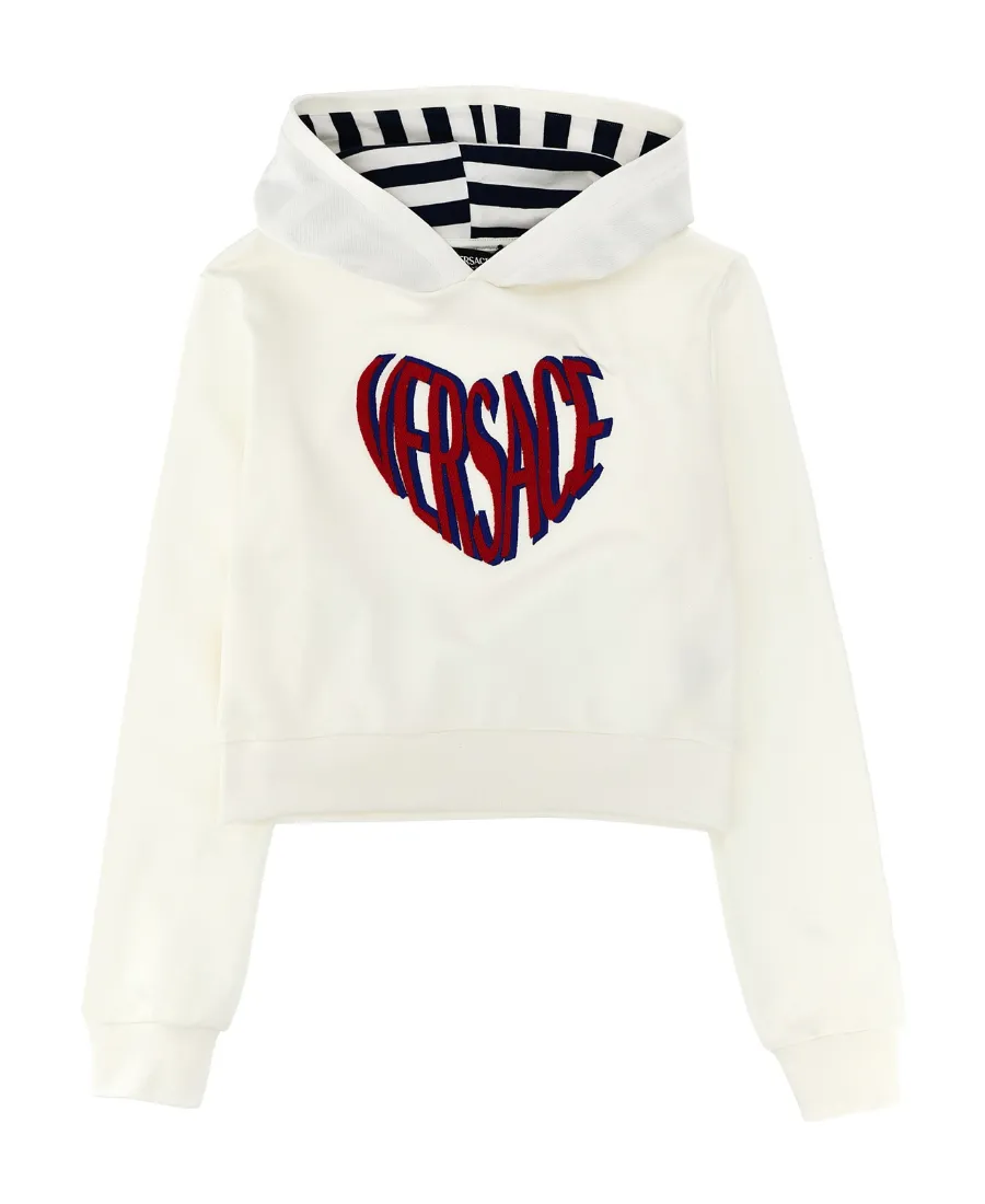Heart-Shaped Logo Printed Hoodie
