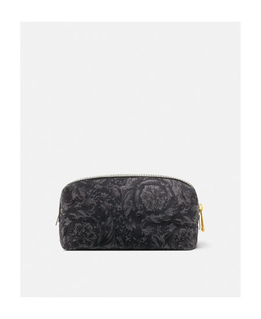 Logo-Embroidered Jacquard Zip-Up Toiletry Bag