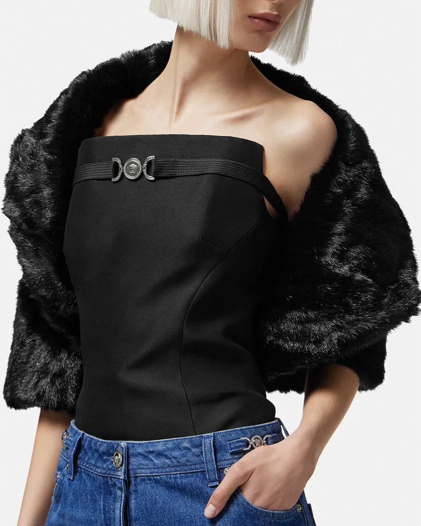 Faux Fur Cape