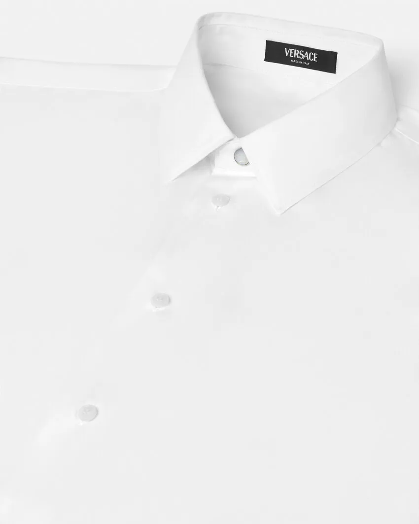 Button-Up Long-Sleeved Poplin Shirt