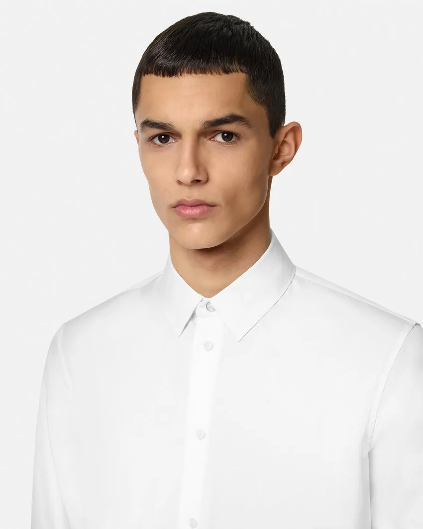 Button-Up Long-Sleeved Poplin Shirt