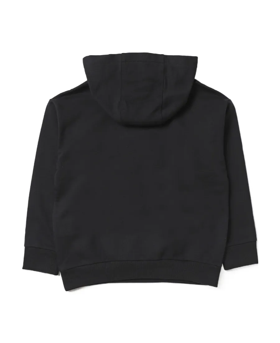 Logo Patch Straight Hem Hoodie