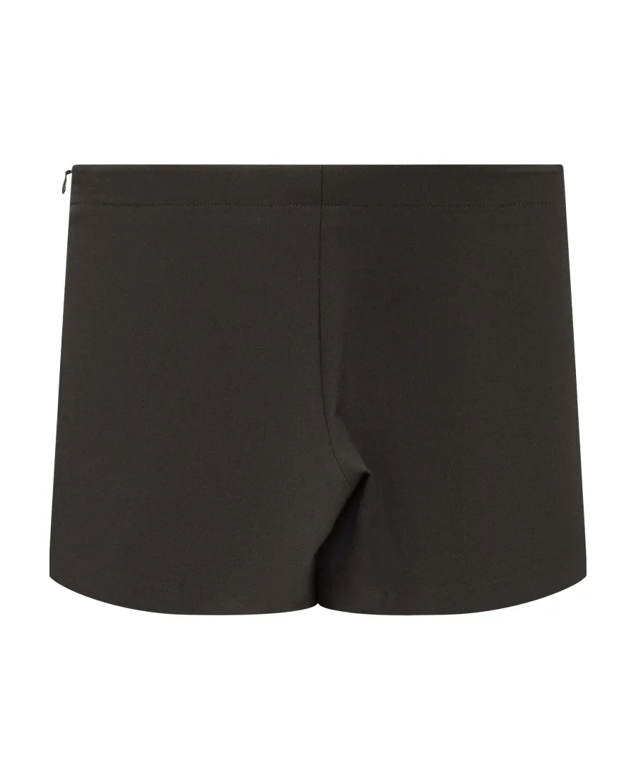 Medusa High-Waist Button-Detailed Shorts