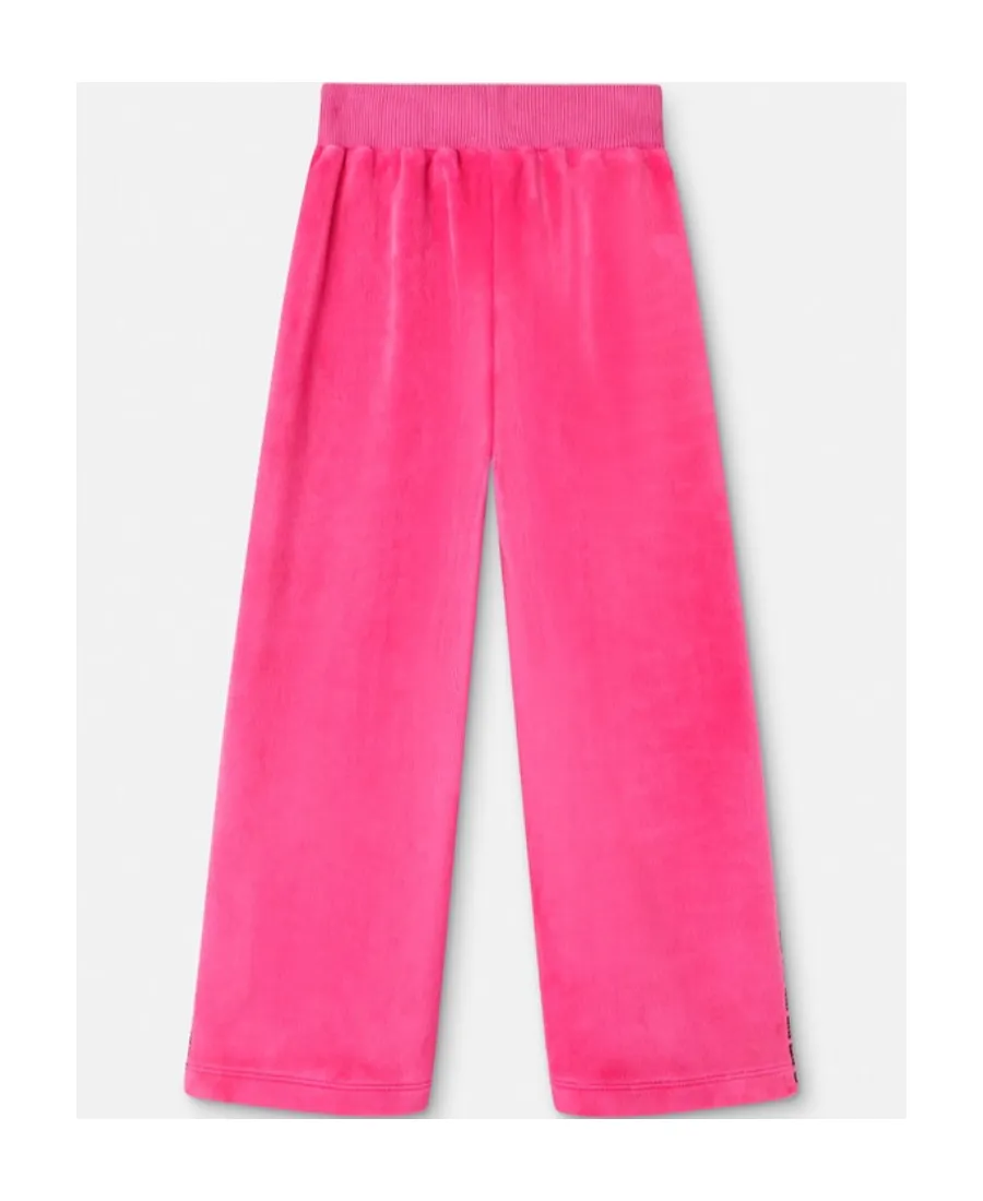 Logo Embellished Straight Leg Trousers