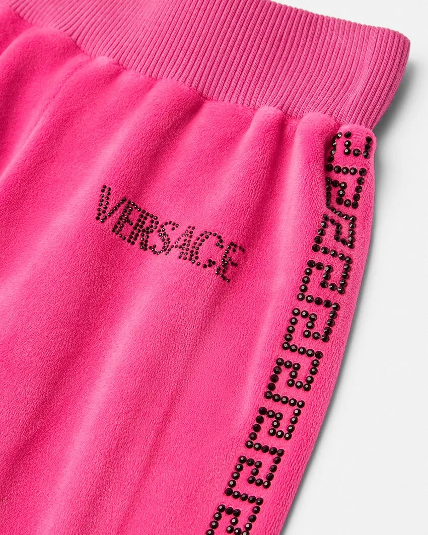 Logo Embellished Straight Leg Trousers