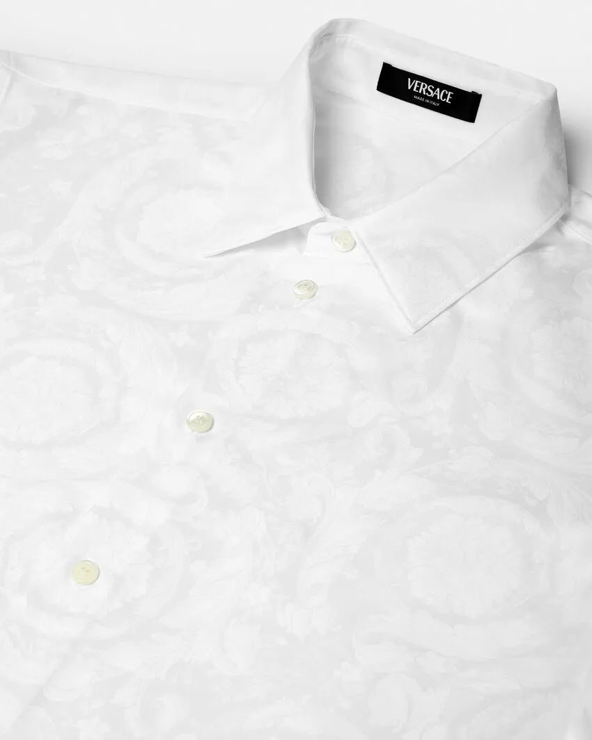 Barocco-Jacquard Button-Up Shirt