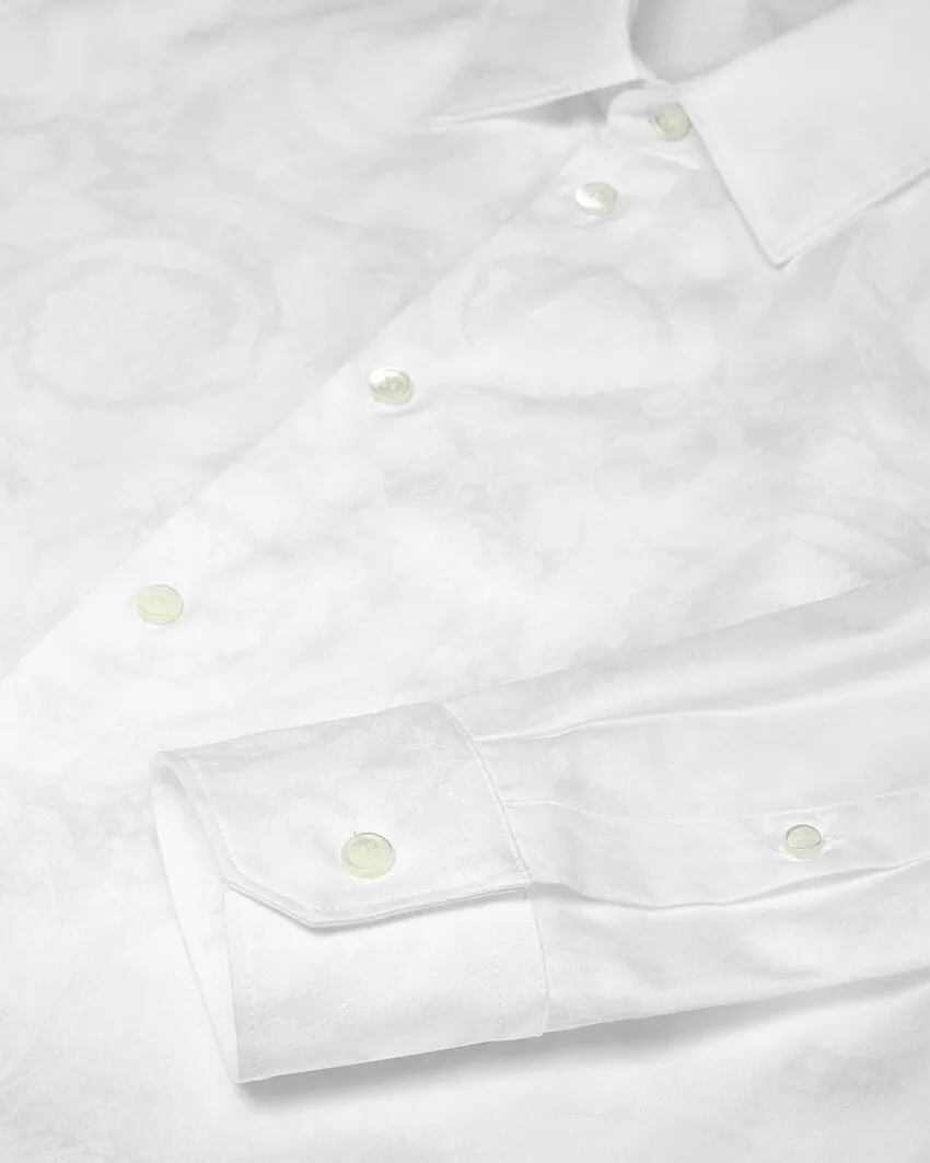 Barocco-Jacquard Button-Up Shirt