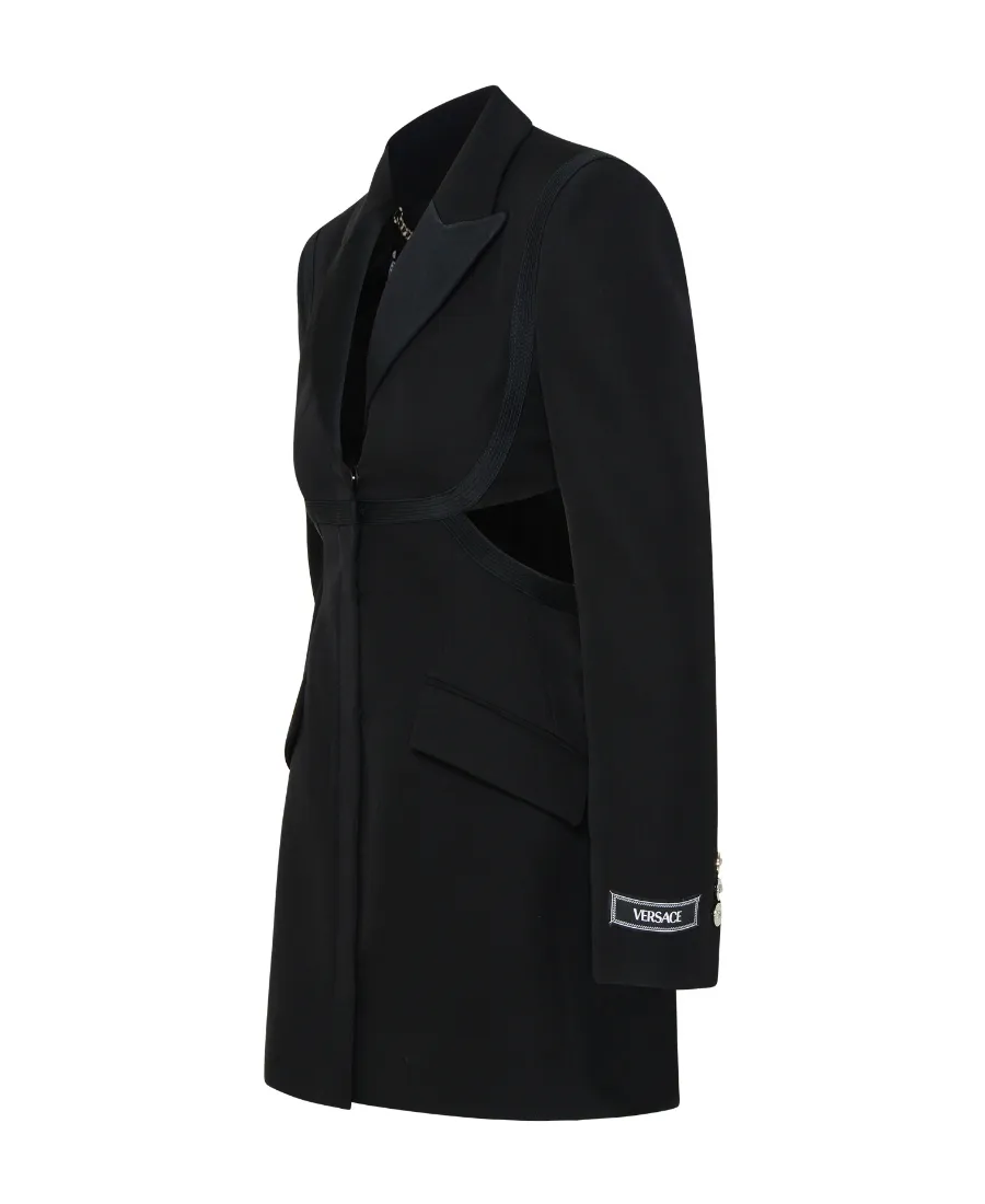 Single-Breasted Cut-Out Blazer Dress