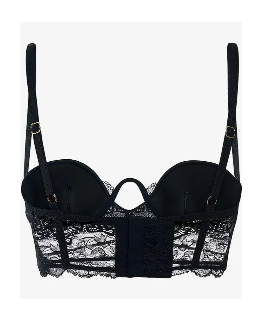 Satin Lace Balconette Bra