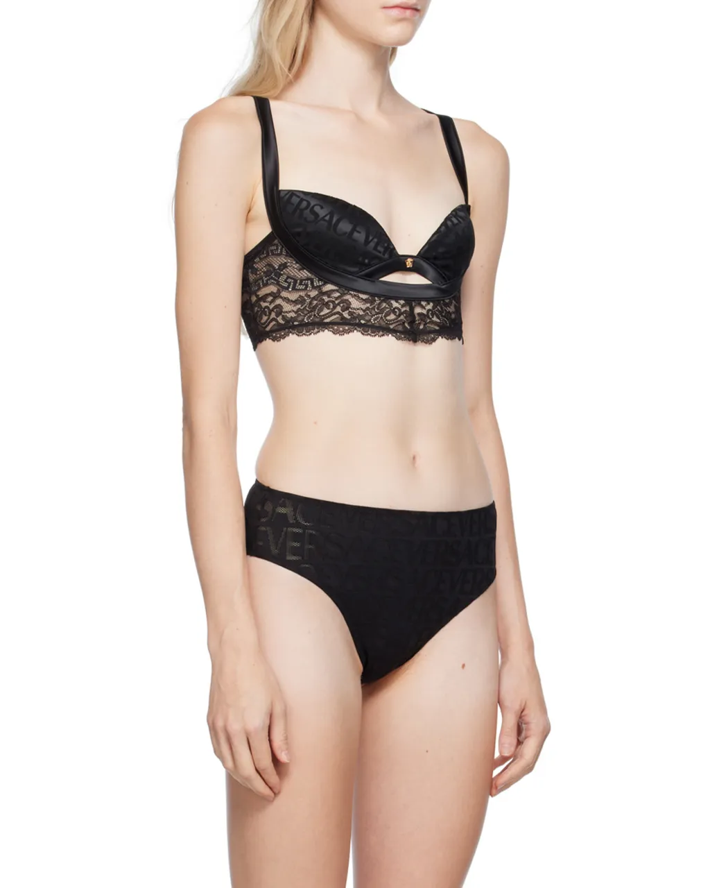 Satin Lace Balconette Bra