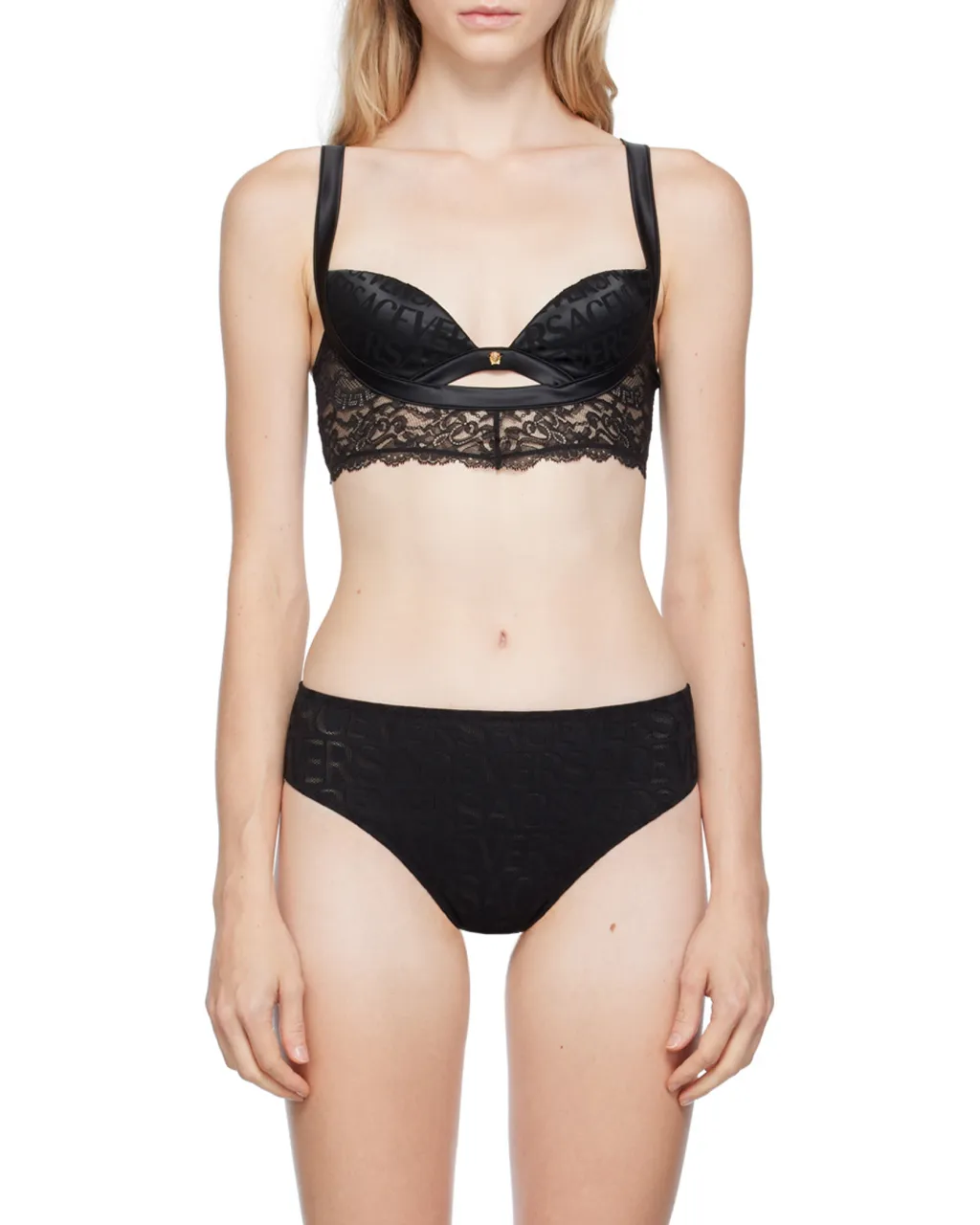 Satin Lace Balconette Bra
