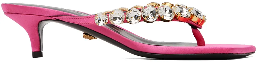 T-Belt Crystal High-Heeled Sandals
