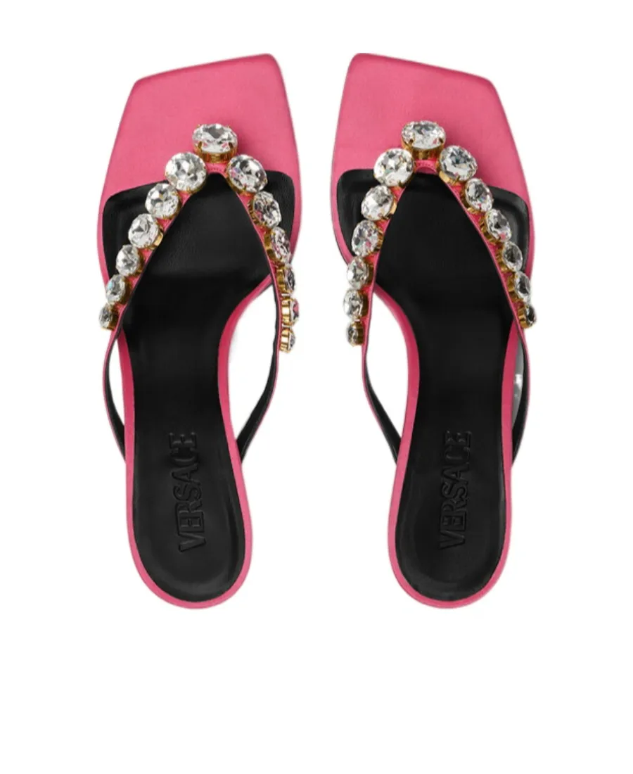 T-Belt Crystal High-Heeled Sandals